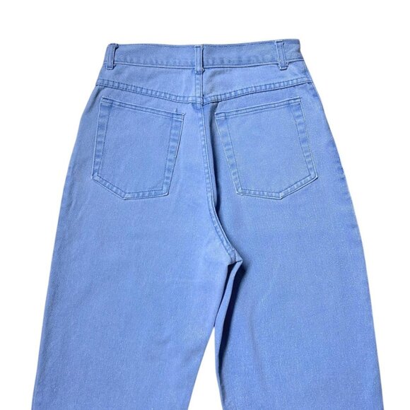 80s vintage highwaisted jeans high rise mom faded light purple blue Hechter. - Picture 4 of 5